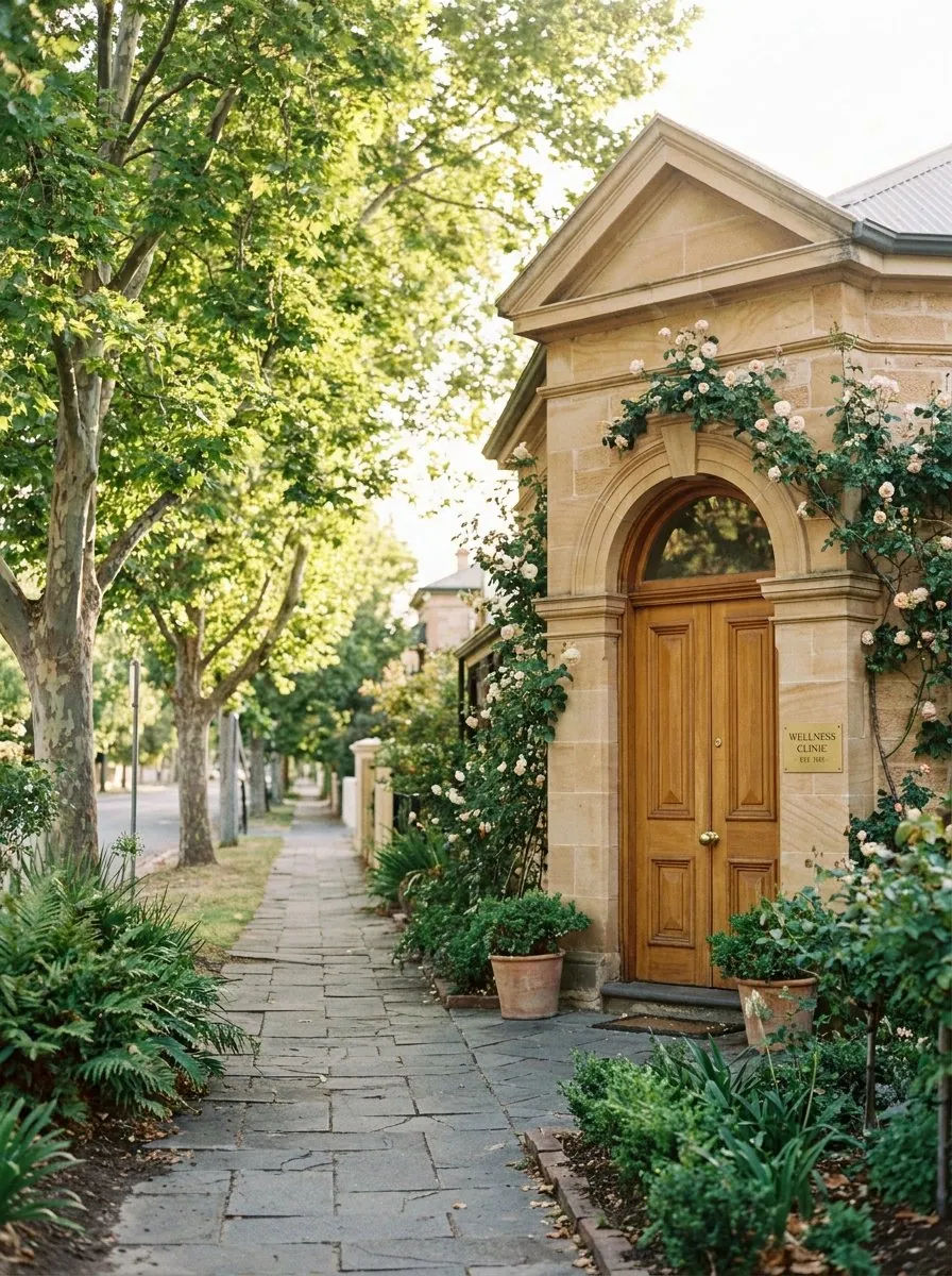 Leafy North Adelaide streetscape near the clinic