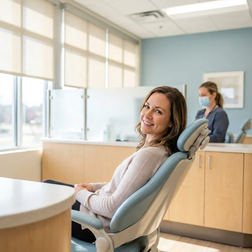 A relaxed patient during a routine check-up