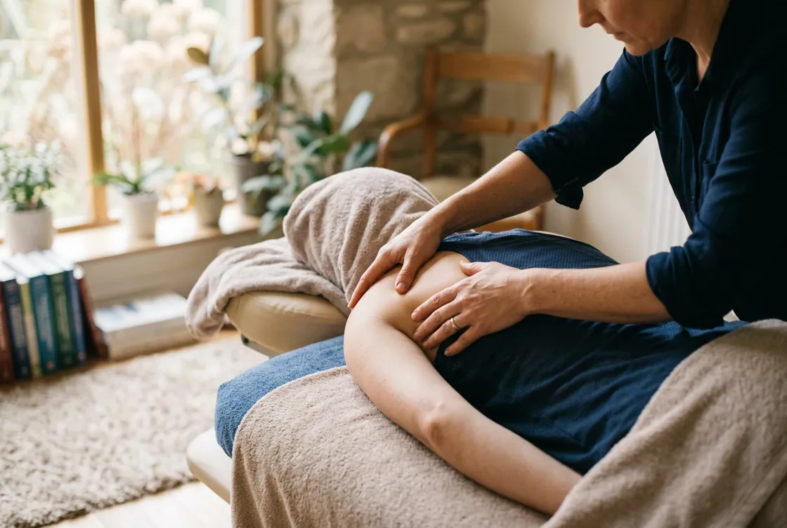 Osteopath treating a patient
