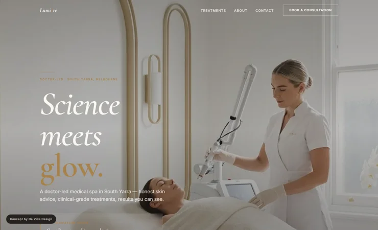 Lumière Skin & Laser homepage