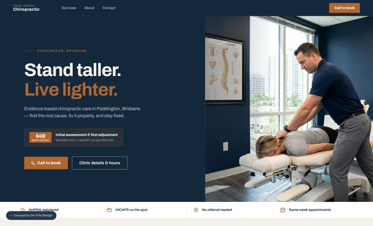 True North Chiropractic homepage
